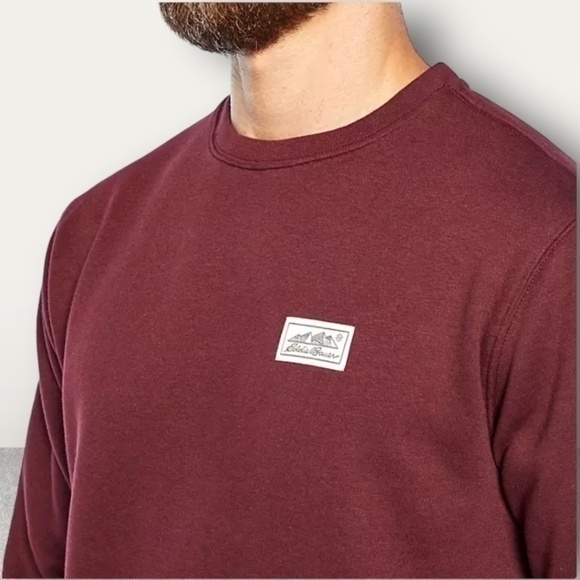 NWT ~ EDDIE BAUER SWEATSHIRTS Burgundy color ~ various sizes ~ HEAVYWEIGHT - Picture 5 of 8